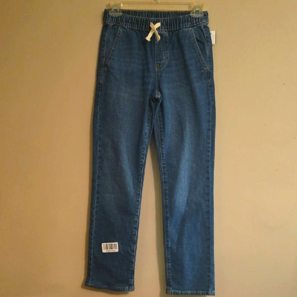 New Old Navy Kids Size Large 10- 12 Drawstring Medium Wash‎ Jeans